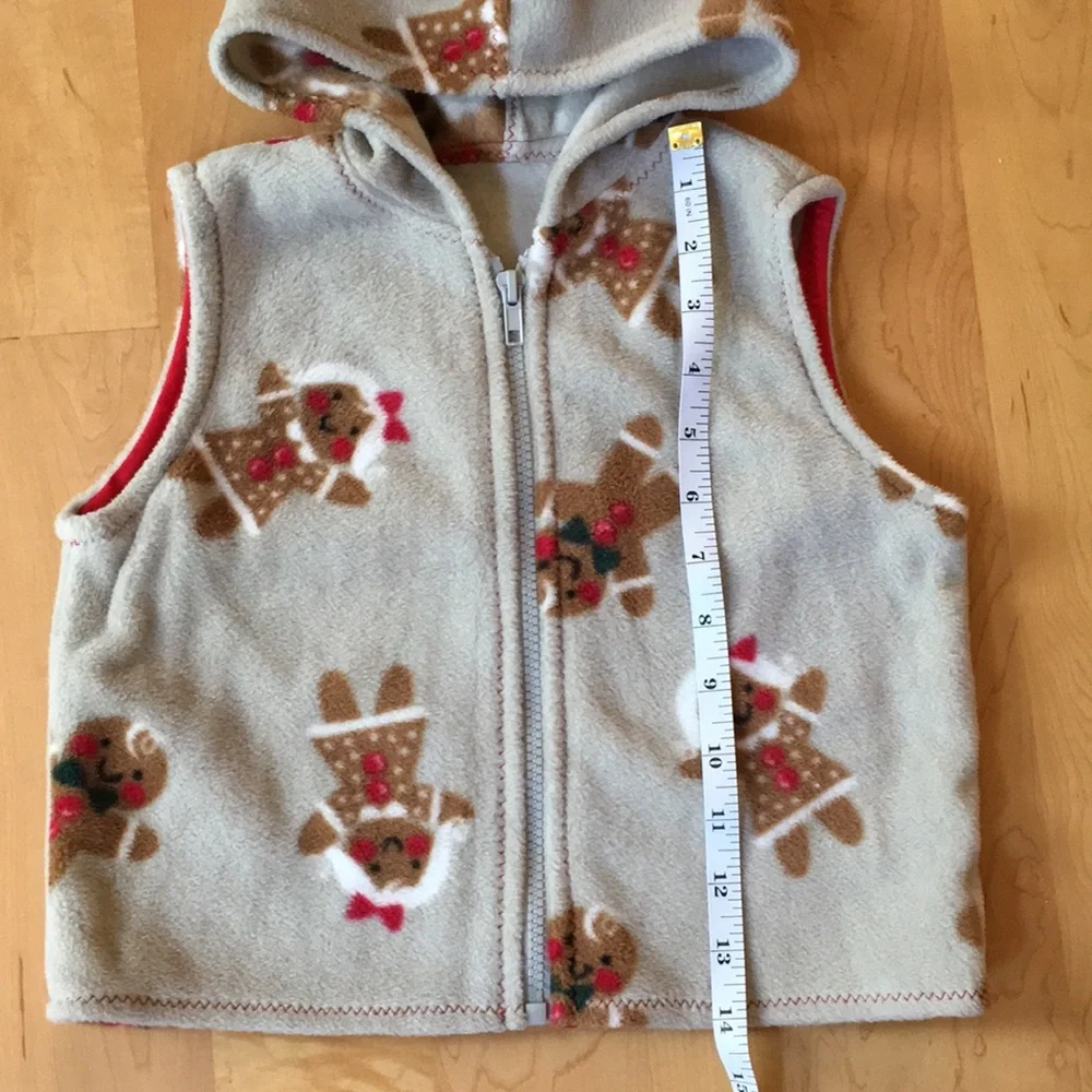 Handmade Gingerbread Holiday Christmas Fleece Vest